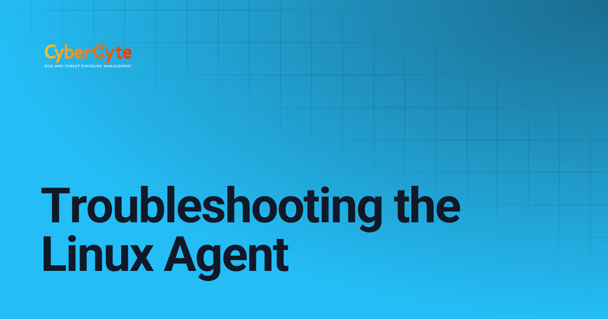 Troubleshooting the Linux Agent | CyberCyte Documentation