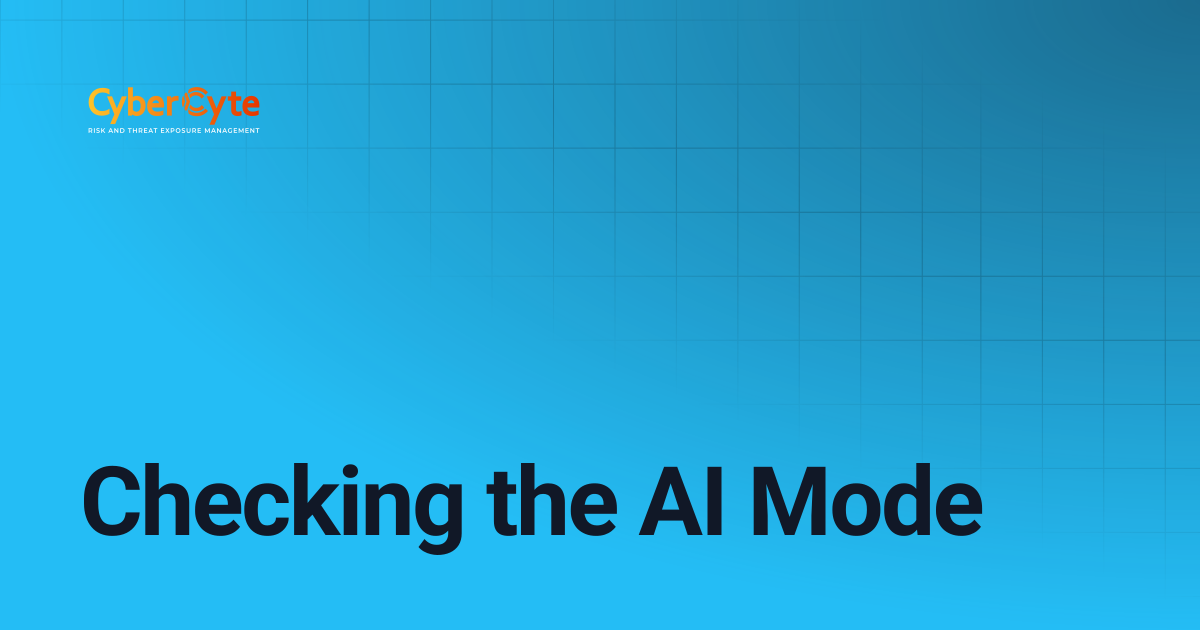 Checking the AI Mode | CyberCyte Documentation